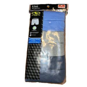 Athletic Works Medium Men's Boxer Briefs Underwear 6 Pack New 6” Inseam Mesh